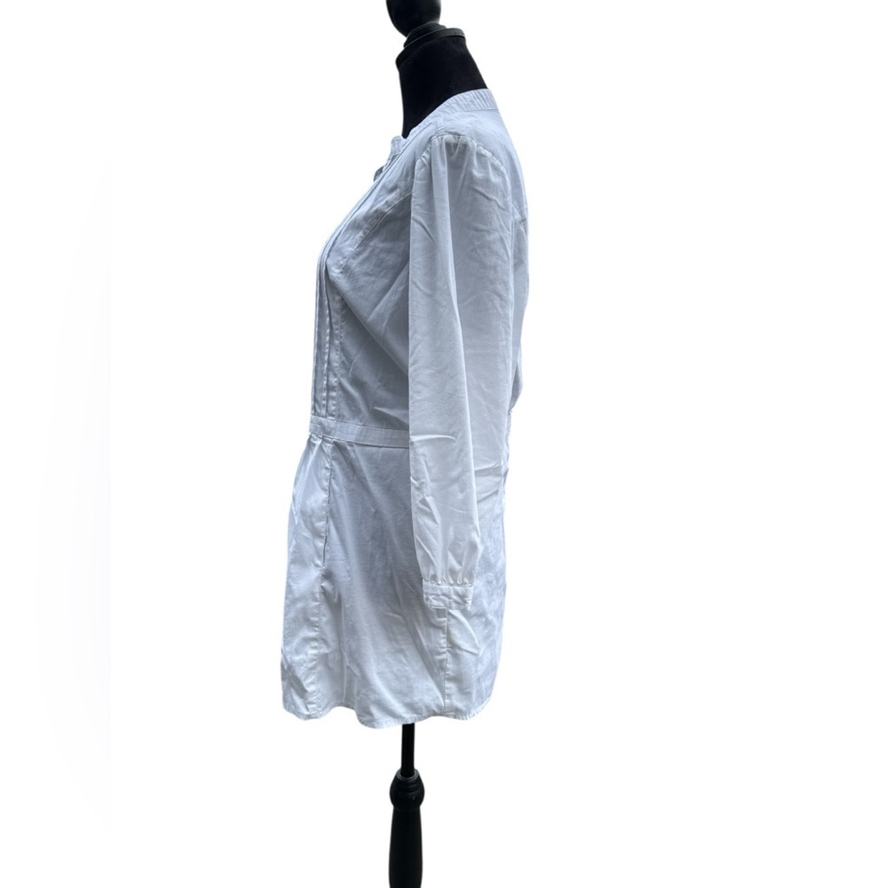 Joseph A White Tunic XL Minimalist Cottagecore Academia Pleated Classic Preppy - Picture 3 of 10